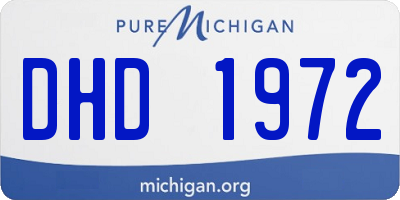 MI license plate DHD1972