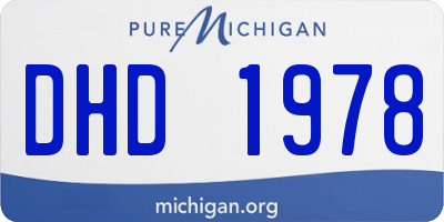 MI license plate DHD1978