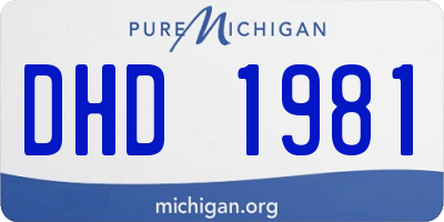 MI license plate DHD1981
