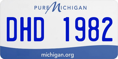 MI license plate DHD1982
