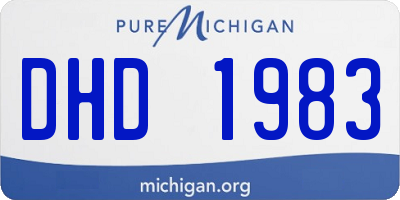 MI license plate DHD1983