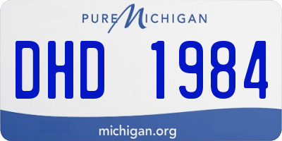 MI license plate DHD1984