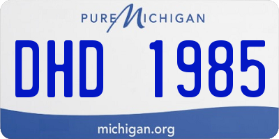 MI license plate DHD1985