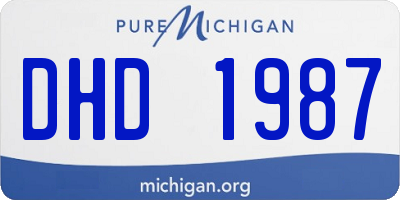 MI license plate DHD1987