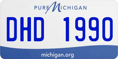 MI license plate DHD1990