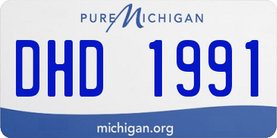 MI license plate DHD1991