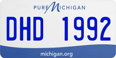 MI license plate DHD1992