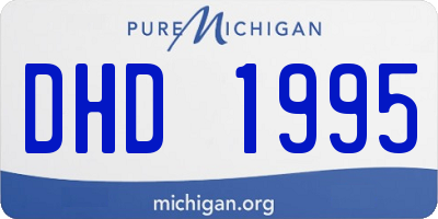 MI license plate DHD1995
