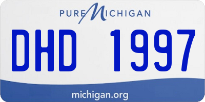 MI license plate DHD1997