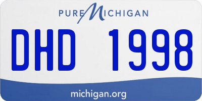 MI license plate DHD1998