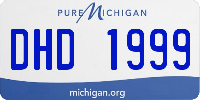 MI license plate DHD1999