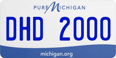 MI license plate DHD2000