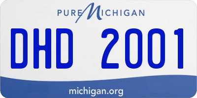 MI license plate DHD2001