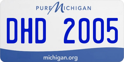 MI license plate DHD2005