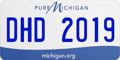 MI license plate DHD2019