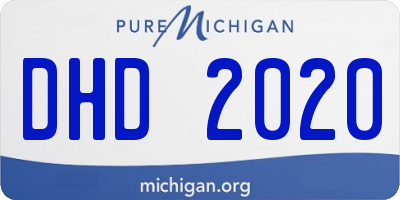 MI license plate DHD2020