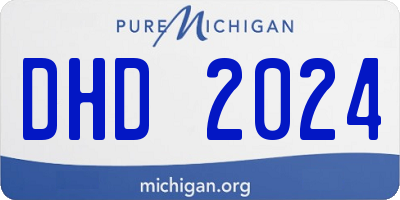 MI license plate DHD2024