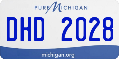 MI license plate DHD2028