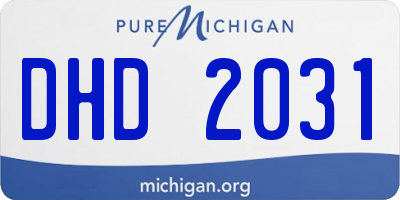 MI license plate DHD2031