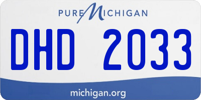 MI license plate DHD2033
