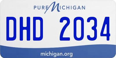 MI license plate DHD2034