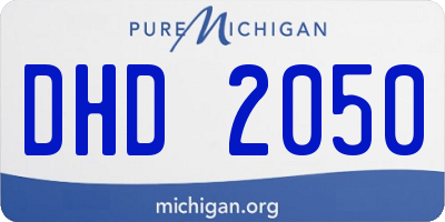 MI license plate DHD2050