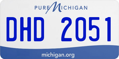 MI license plate DHD2051