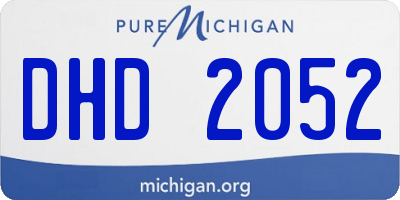 MI license plate DHD2052