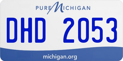 MI license plate DHD2053