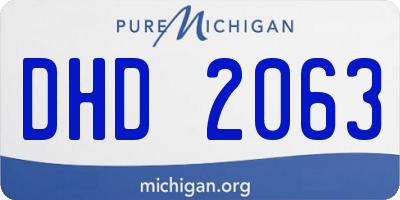 MI license plate DHD2063