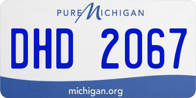 MI license plate DHD2067