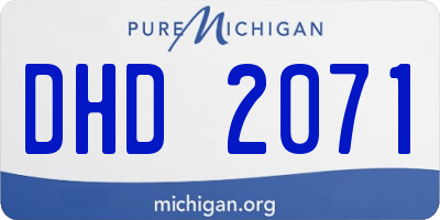 MI license plate DHD2071
