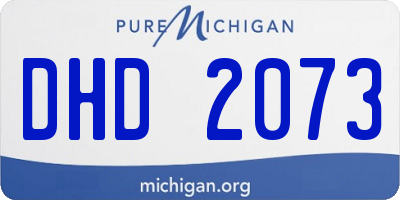 MI license plate DHD2073