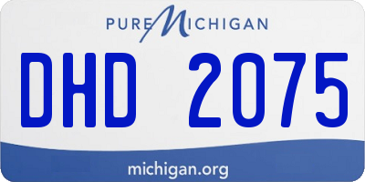 MI license plate DHD2075