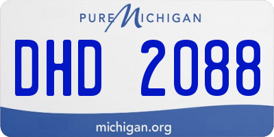MI license plate DHD2088