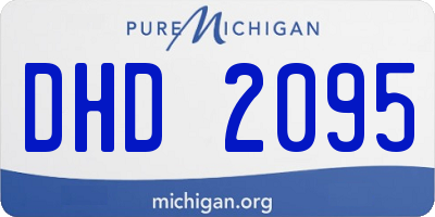 MI license plate DHD2095