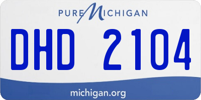 MI license plate DHD2104