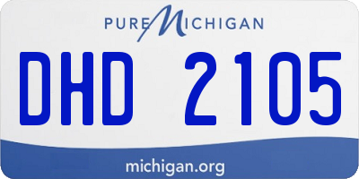 MI license plate DHD2105