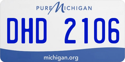 MI license plate DHD2106