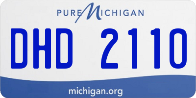 MI license plate DHD2110
