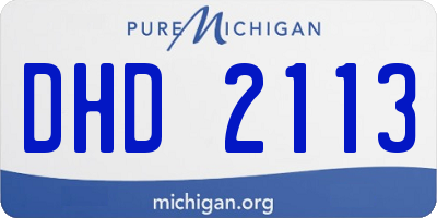 MI license plate DHD2113