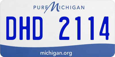 MI license plate DHD2114
