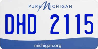 MI license plate DHD2115