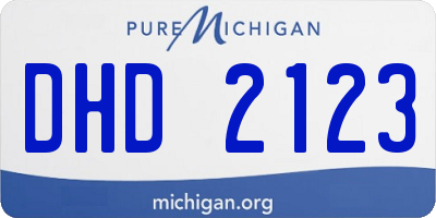 MI license plate DHD2123