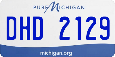 MI license plate DHD2129