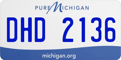 MI license plate DHD2136