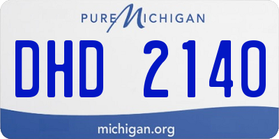 MI license plate DHD2140