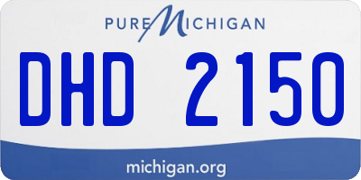 MI license plate DHD2150