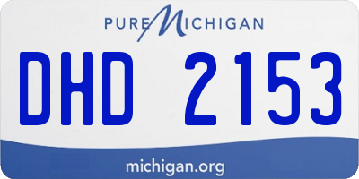 MI license plate DHD2153