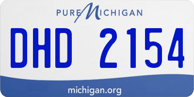 MI license plate DHD2154